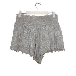Urban Outfitters Out From Under Loungewear Lettuce Edge Shorts Gray Medium
